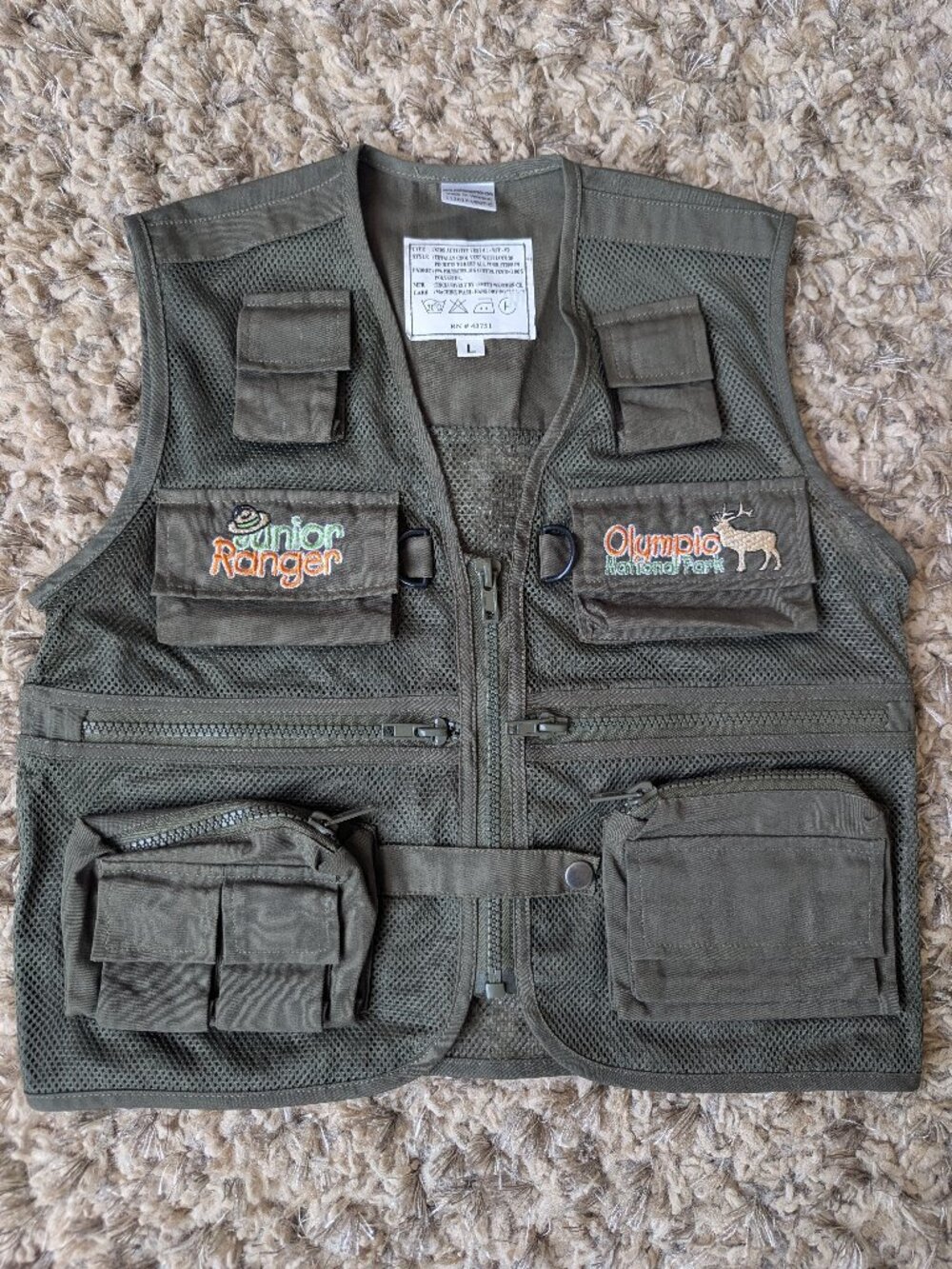 Junior Ranger Olympic National Park Vest